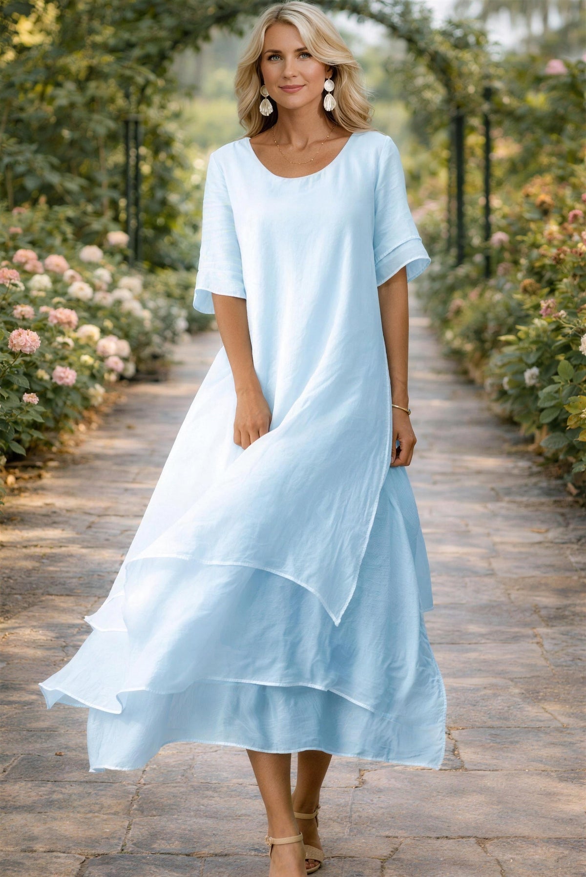 April™ Elegant Dress - Blue