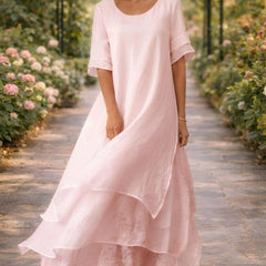 April™ Elegant Dress - Pink