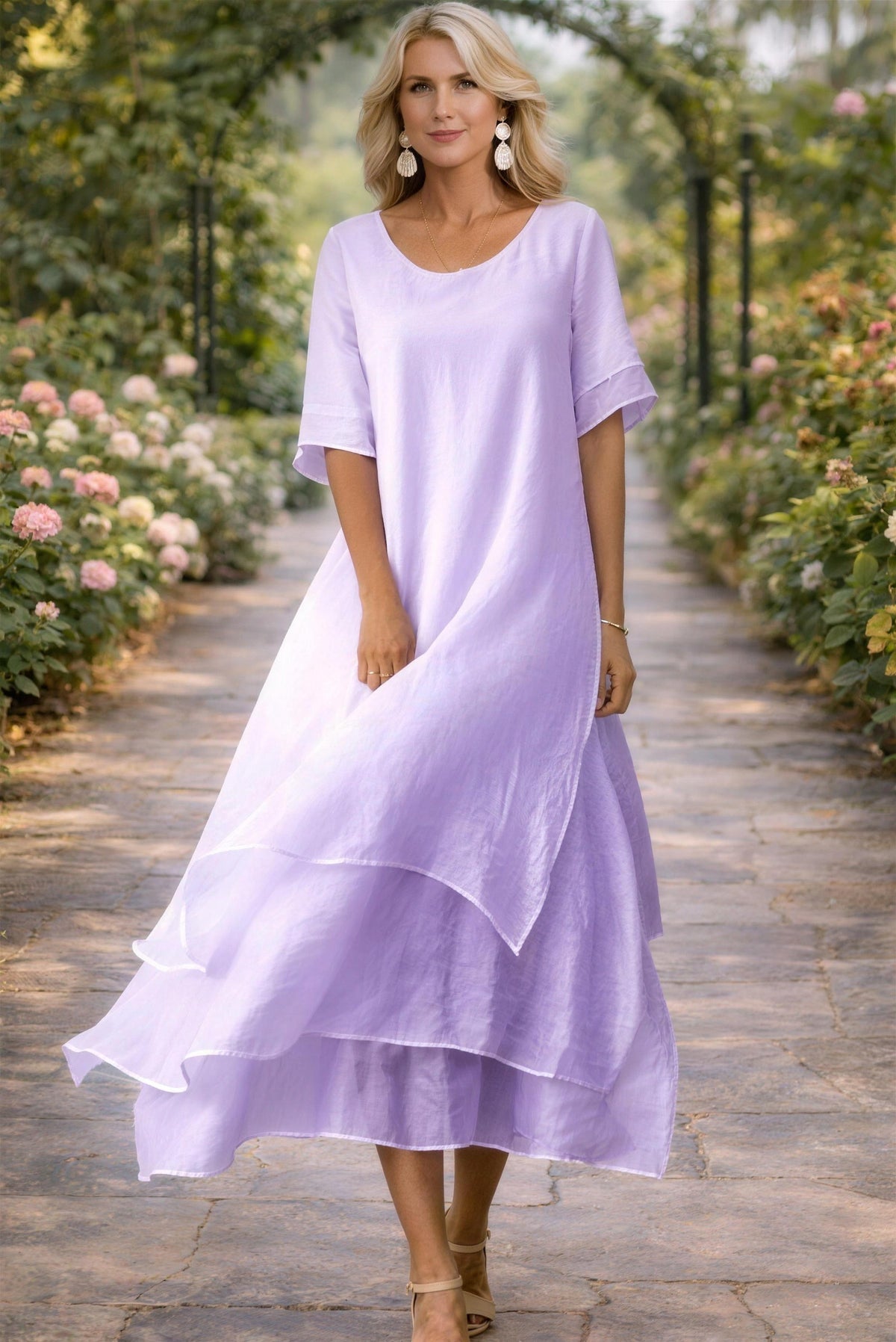 April™ Elegant Dress - Purple