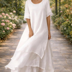 April™ Elegant Dress - White