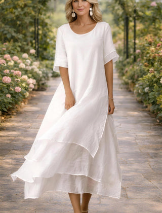 April™ Elegant Dress - White