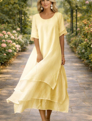 April™ Elegant Dress - Yellow