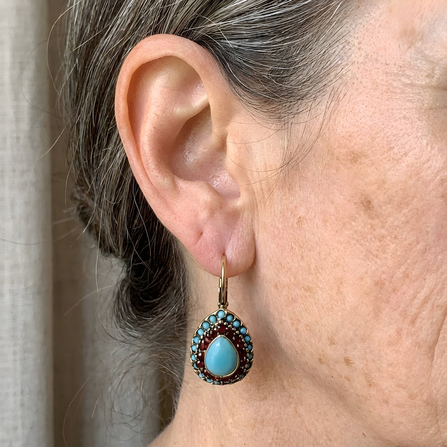 Vintage Crystal Teardrop Earrings
