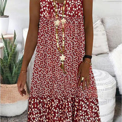 Niana™ Sleeveless Floral V-Neck Dress
