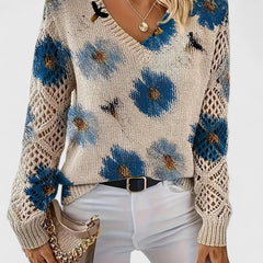 Kaiti™ - Elegant Floral Sweater