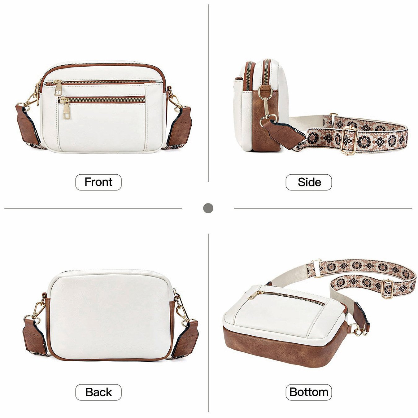 Selena™ Refined Leather Shoulder Bag