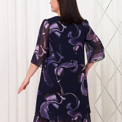 Emma™ Midnight Swirl Chiffon Dress