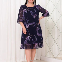 Emma™ Midnight Swirl Chiffon Dress