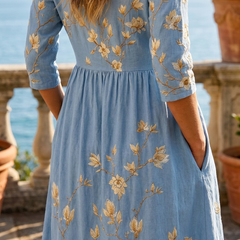 Bluebell Meadow Pocket Midi Dress
