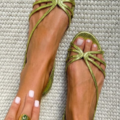 Monroe | Elegant Gold Vintage Sandals