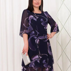 Emma™ Midnight Swirl Chiffon Dress