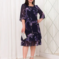Emma™ Midnight Swirl Chiffon Dress