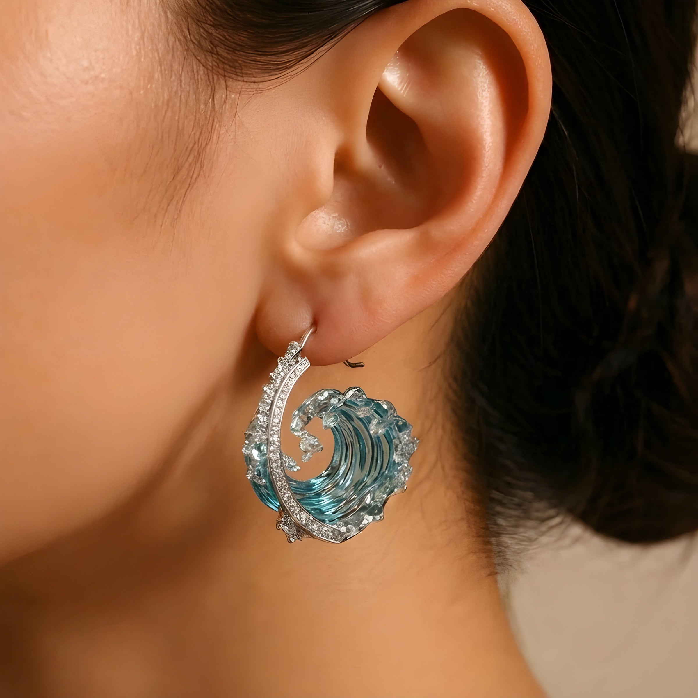 Ocean Wave Crystal Jewelry Set