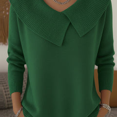 Yareli Elegant Collar Knit Jumper