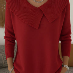 Yareli™ | Elegant Collar Knit Jumper