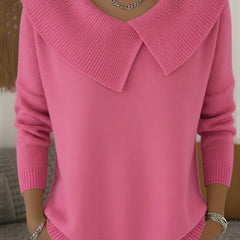 Yareli™ | Elegant Collar Knit Jumper