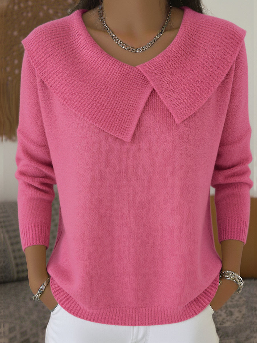 Yareli™ | Elegant Collar Knit Jumper