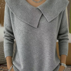 Yareli Elegant Collar Knit Jumper
