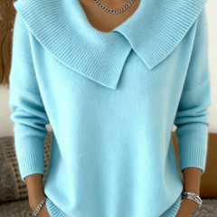 Yareli Elegant Collar Knit Jumper