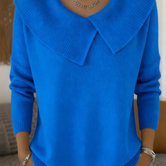 Yareli™ | Elegant Collar Knit Jumper