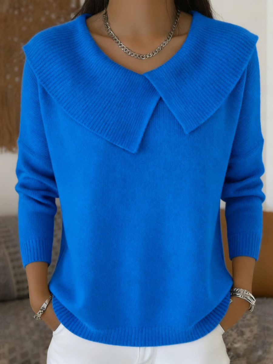 Yareli™ | Elegant Collar Knit Jumper