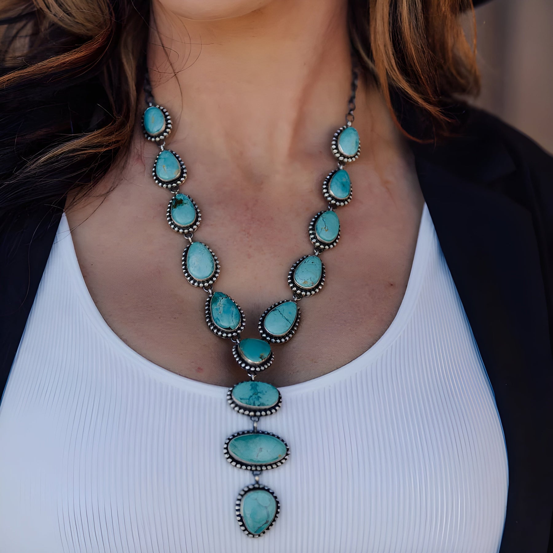 Elegant Vintage Turquoise Jewelry Set