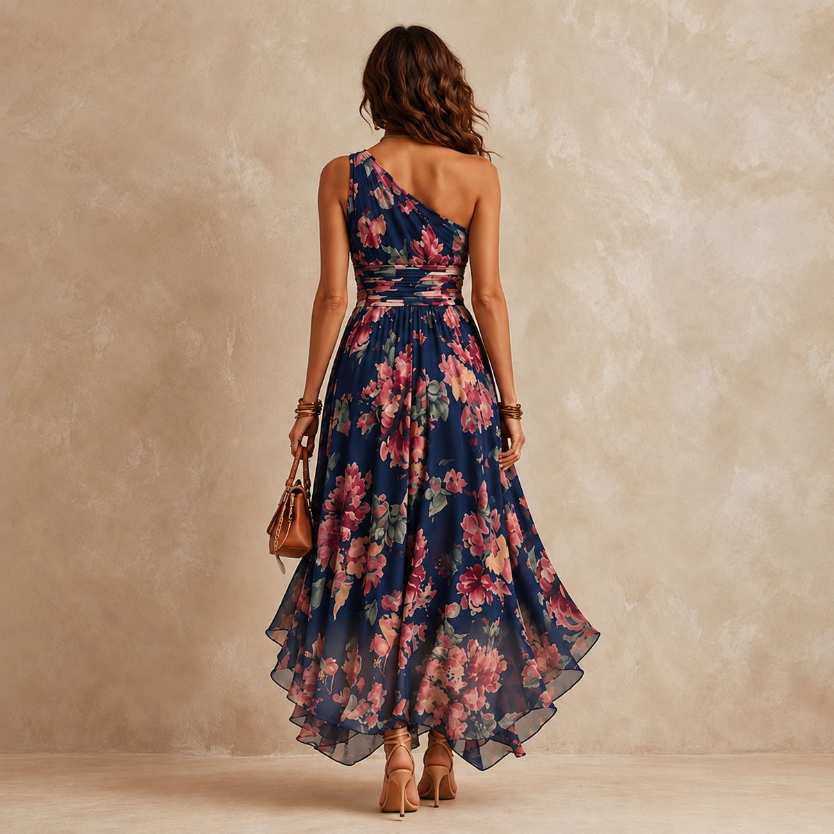 Celeste™ One-Shoulder Floral Maxi Dress