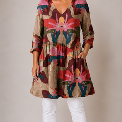 Cassidy | Long Blouse with V-Neck
