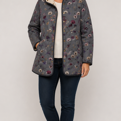 REINA™ | Quilted Jacket with Vintage Floral Print