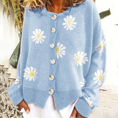 Angel - Cute Cardigan With Daisies