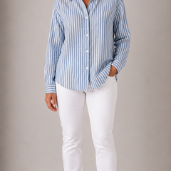 Louise Effortless Striped Knit Cardigan