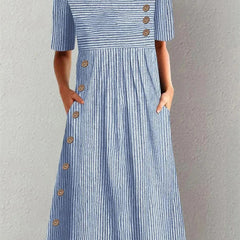 Eden™ | Striped Midi Dress