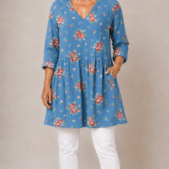 Lucia | Long Blouse with V-Neck
