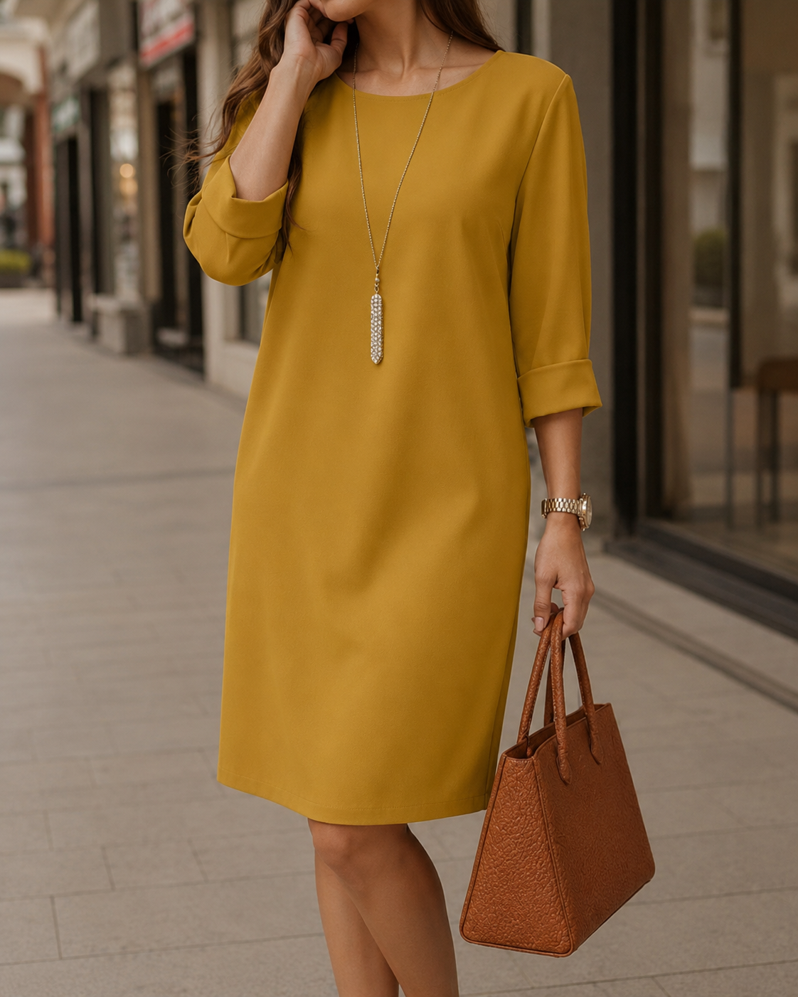 Odette Tummy-Concealing Midi Dress