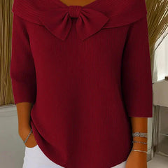 Remi™ Elegant Knitted Bow Top