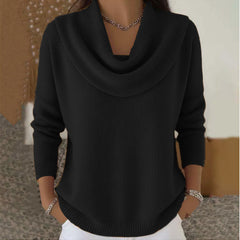 Marie™ | Elegant Cowl Neck Knit Sweater