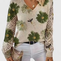 Kaiti™ - Elegant Floral Sweater