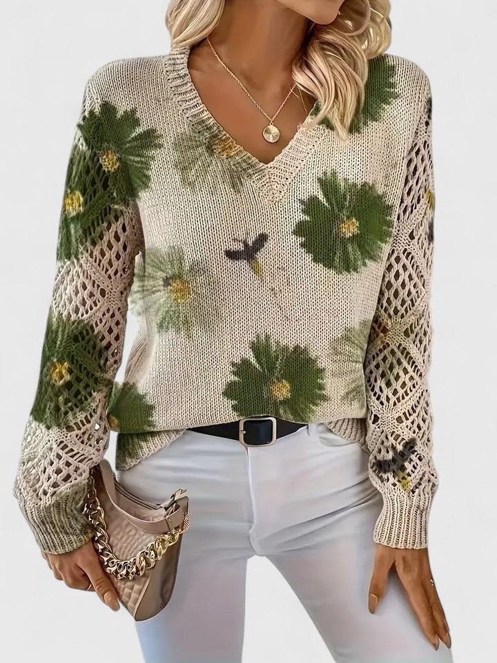 Kaiti™ - Elegant Floral Sweater