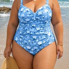 Erin | Plus Size Ruched One-Piece Swimsuit