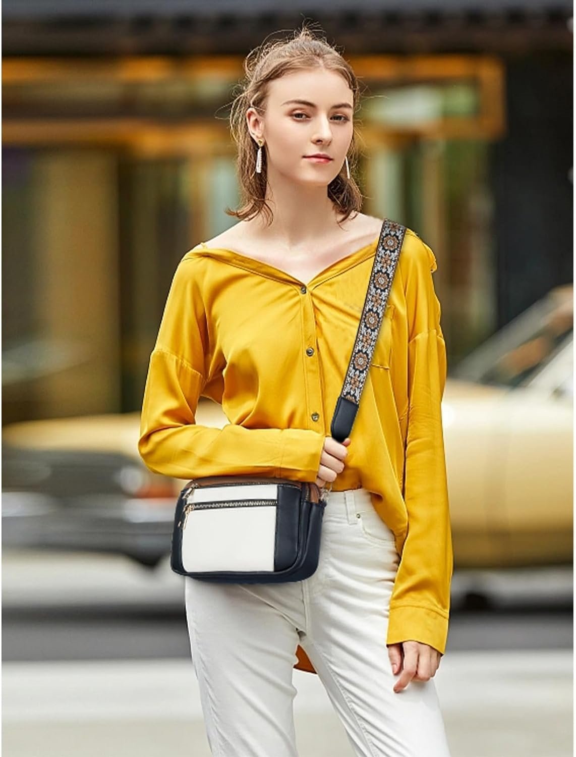 Selena™ Refined Leather Shoulder Bag