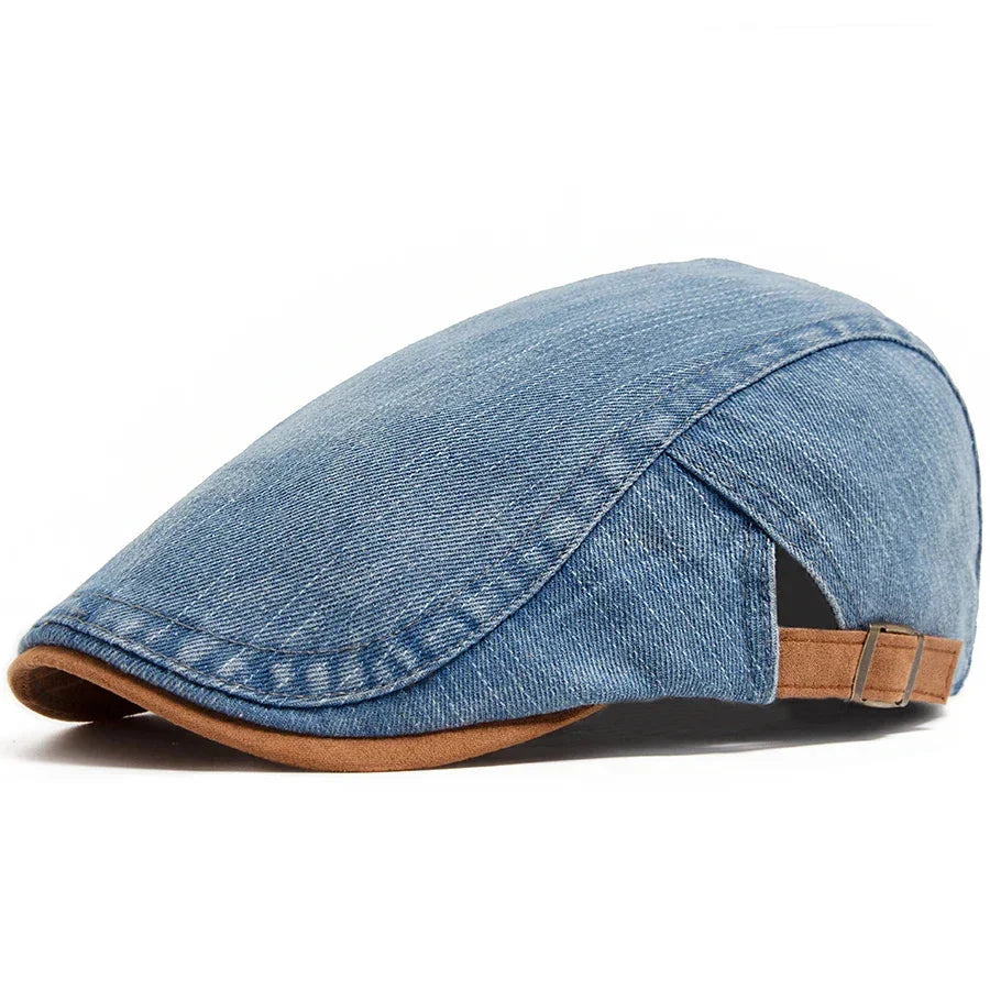 Kian™ Premium Denim Flat Cap