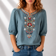 Dalia™ Floral Embroidered Blouse