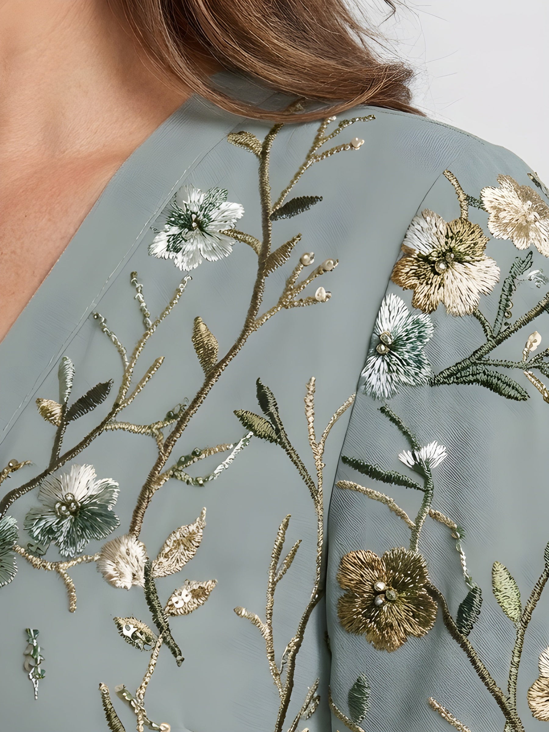 Amber | Floral V-Neck Maxi Dress