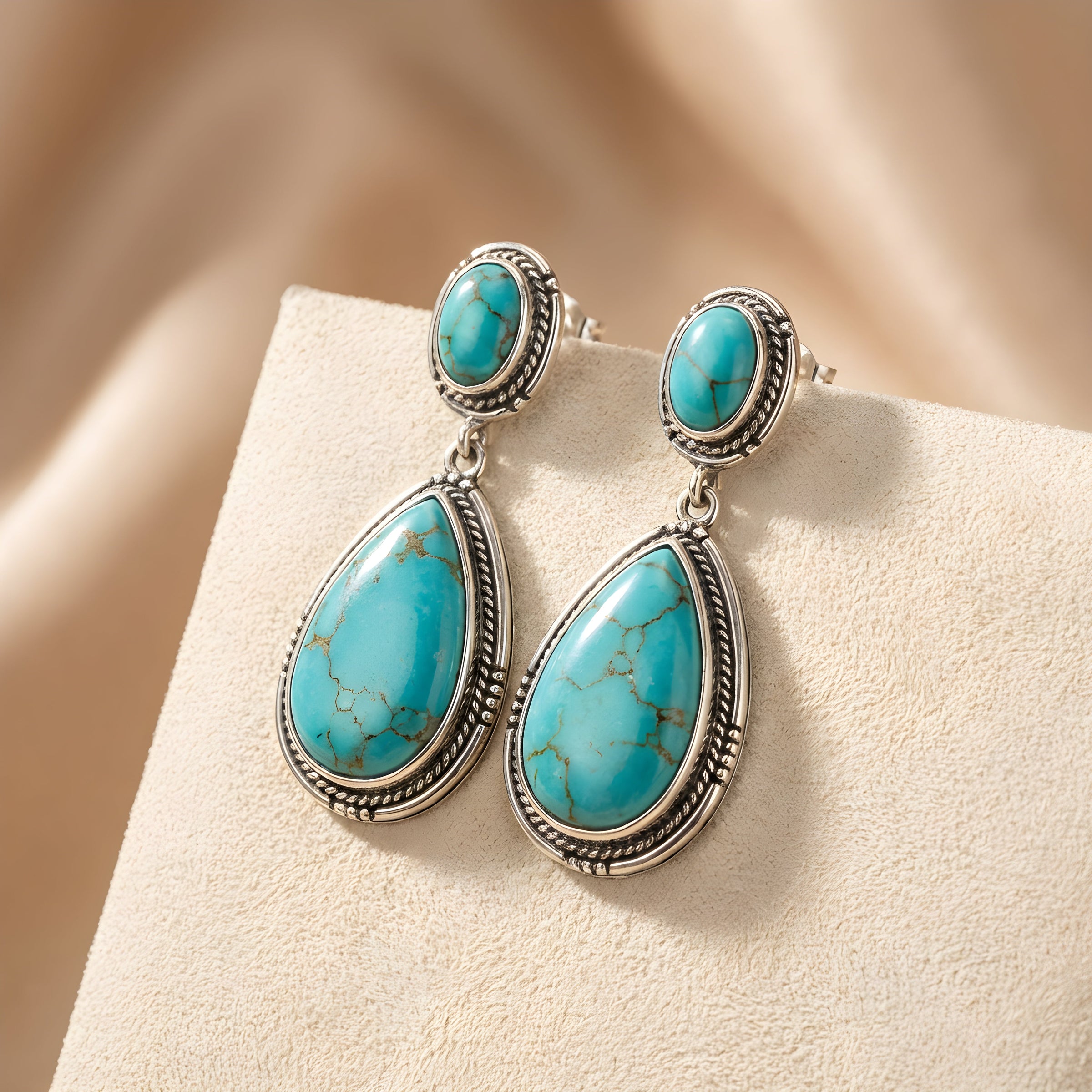 Elegant Vintage Turquoise Jewelry Set