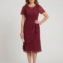 Blake™ Elegant Chiffon Draped Dress