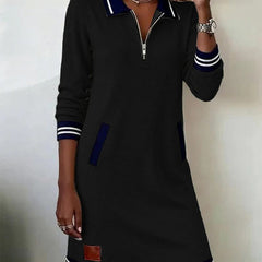 Saylor™ Zip Collar Sweatshirt Dress