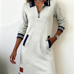 Saylor™ Zip Collar Sweatshirt Dress