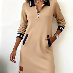 Saylor™ Zip Collar Sweatshirt Dress