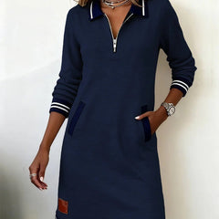 Saylor™ Zip Collar Sweatshirt Dress