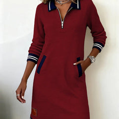 Saylor™ Zip Collar Sweatshirt Dress
